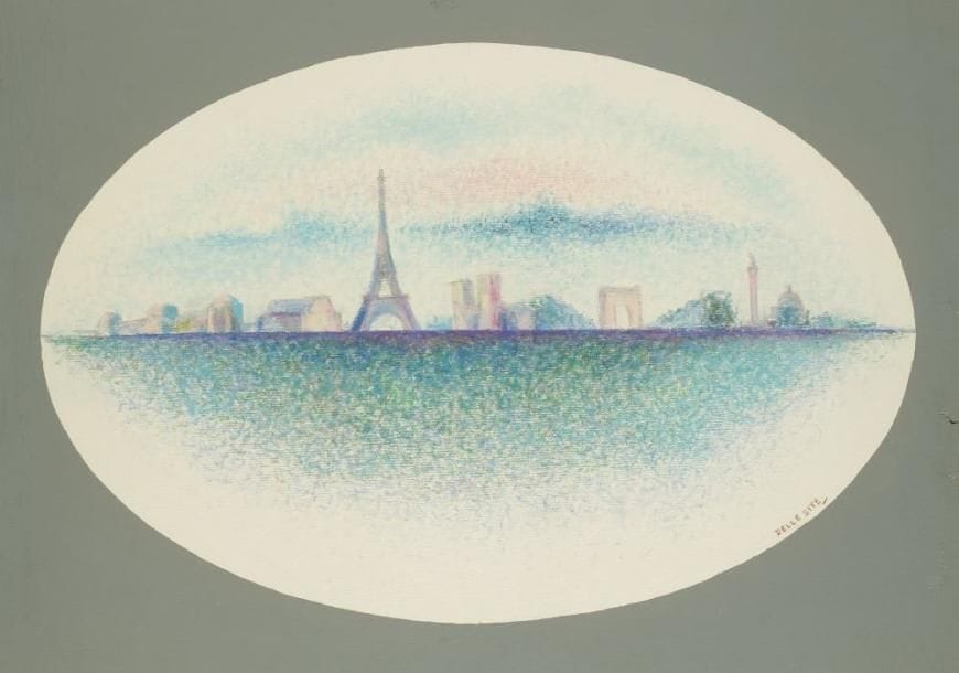 Mino DELLE SITE (1914-1996)
Synthèse de Paris, 1975. Huile sur toile. Signée en bas à droite. 49 x 69 cm Expositions: 1997 Rome, Rétrospective Mino Delle Site, Association Athenaeum N.A.E. 2005 Bari, Galleria La Panchetta, «Personale di Mino Delle Site»