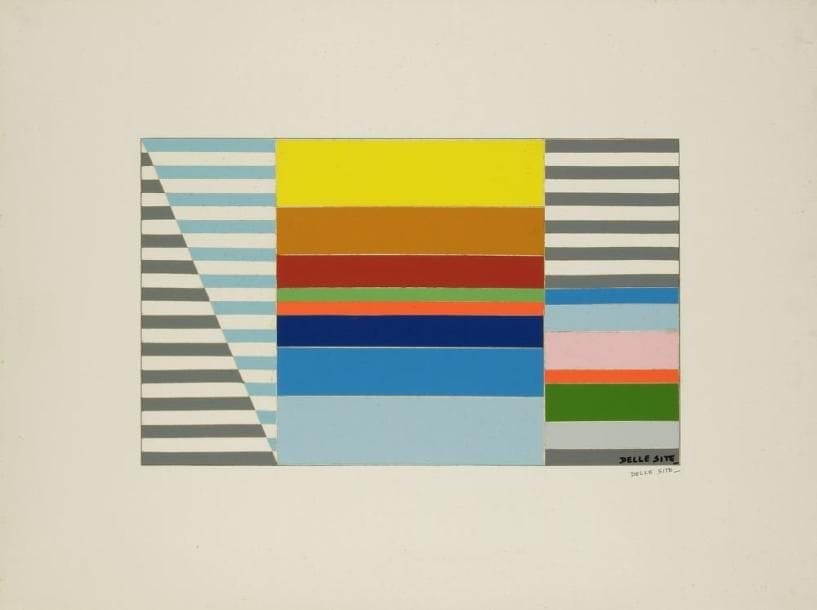 Mino DELLE SITE (1914-1996)
Jour et nuit, 1975. Collage. Signé en bas à droite. 60 x 80 cm Expositions: 1975 Rome, «Mino Delle Site Compositions Visio-conceptuelles», Galerie Remo Croce 1997 Rome, Rétrospective Mino Delle Site, Association Athenaeum N.A.E. 2005 Bari, Exposition personnelle, Galerie La Panchetta 2012 Rome, «Mino Delle Site», Galerie Saint Jacques