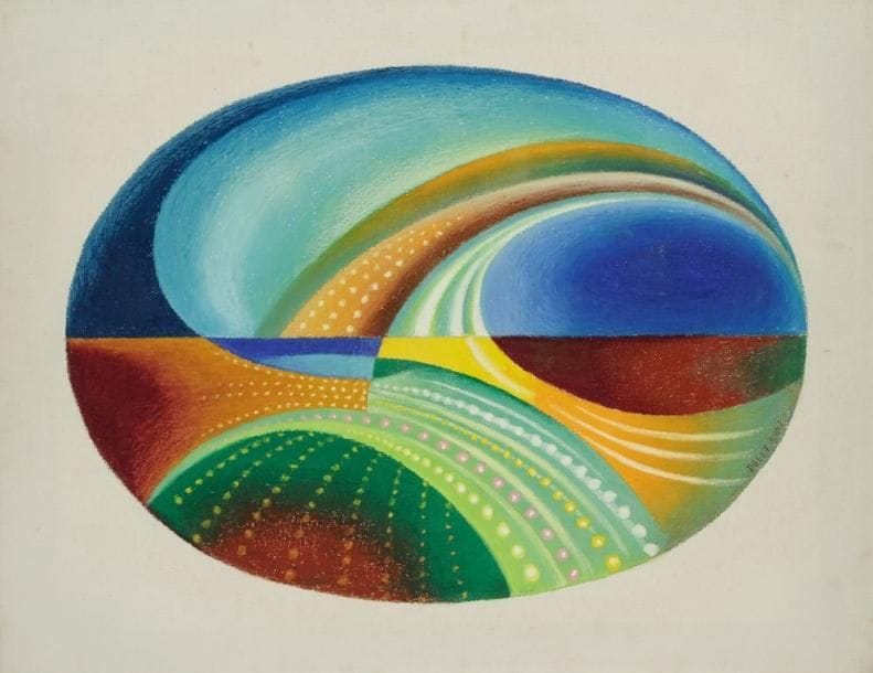 Mino DELLE SITE (1914-1996)
La Nuit tourne sur Porto-Rico, 1976. Huile sur toile. Signée en bas à droite. 53 x 67 cm Expositions: 1989 Lecce, Musée provincial, Mino Delle Site, Aeropittura et au-delà, depuis 1930 1990 Seravezza, «Mino Delle Site 60 Aeropittura», Villa Pellizzari 1997 Rome, Rétrospective Mino Delle Site, Association Athenaeum N.A.E. 2003 Rome, Mino Delle Site, Aeropittura futuriste, Galerie d?Europe 2005 Bari, Exposition personnelle, Galerie La Panchetta 2006 Rome, Mino Delle Site, Galerie Nationale d?Art Moderne - Musée Boncompagni Ludovisi 2006 Lecce, Musée provincial, Mino Delle Site (Dixième anniversaire de sa mort)Bibliographie: Monographie Mino Delle Site, Fabrizio Fabbri Editore EFFE, Pérouse, 2006, reproduit page 117