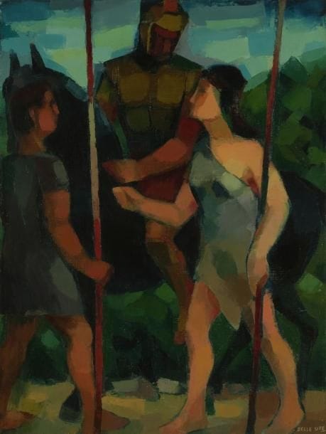 Mino DELLE SITE (1914-1996)
Romanità Camilla, 1954. Huile sur toile. Signée en bas à droite. 59 x 45 cm Expositions: 1997 Rome, Rétrospective Mino Delle Site, Association Athenaeum N.A.E. 2005 Bari, Exposition personnelle, Galerie La Panchetta 2005 Cavallino, le couvent de Saint Dominique, sentiers... L?évolution picturale de Mino Delle Site 2005 Salerno, Galerie d?art provinciale, L?évolution picturale de Mino Delle Site 2012 Rome, «Mino Delle Site», Galerie Saint Jacques