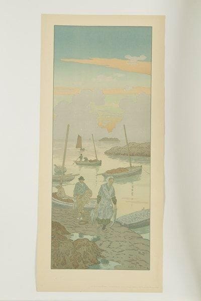 Henri RIVIERE (1864-1951)
Le Crépuscule. (Pl. 12 de La Féerie des Heures). 1902. Lithographie. 240 x 595. Fields p. 77. Impression en couleurs. Parfaite épreuve sur vélin ivoire. Toutes marges