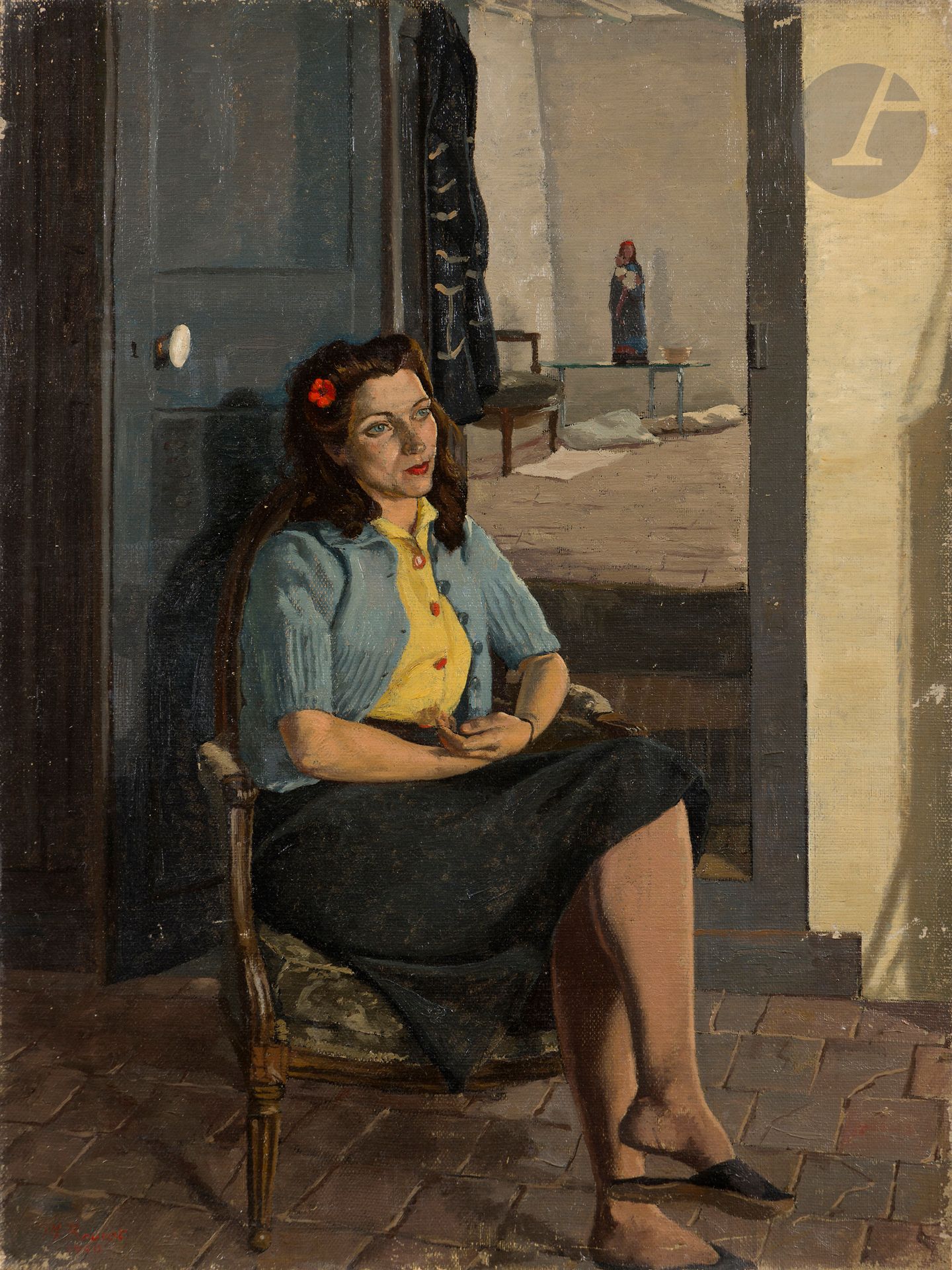 Philippe ROUART (1904-1993)
Seated woman, 1940
Oil on canvas.
Signed and dated lower left.
81 x 60 cm