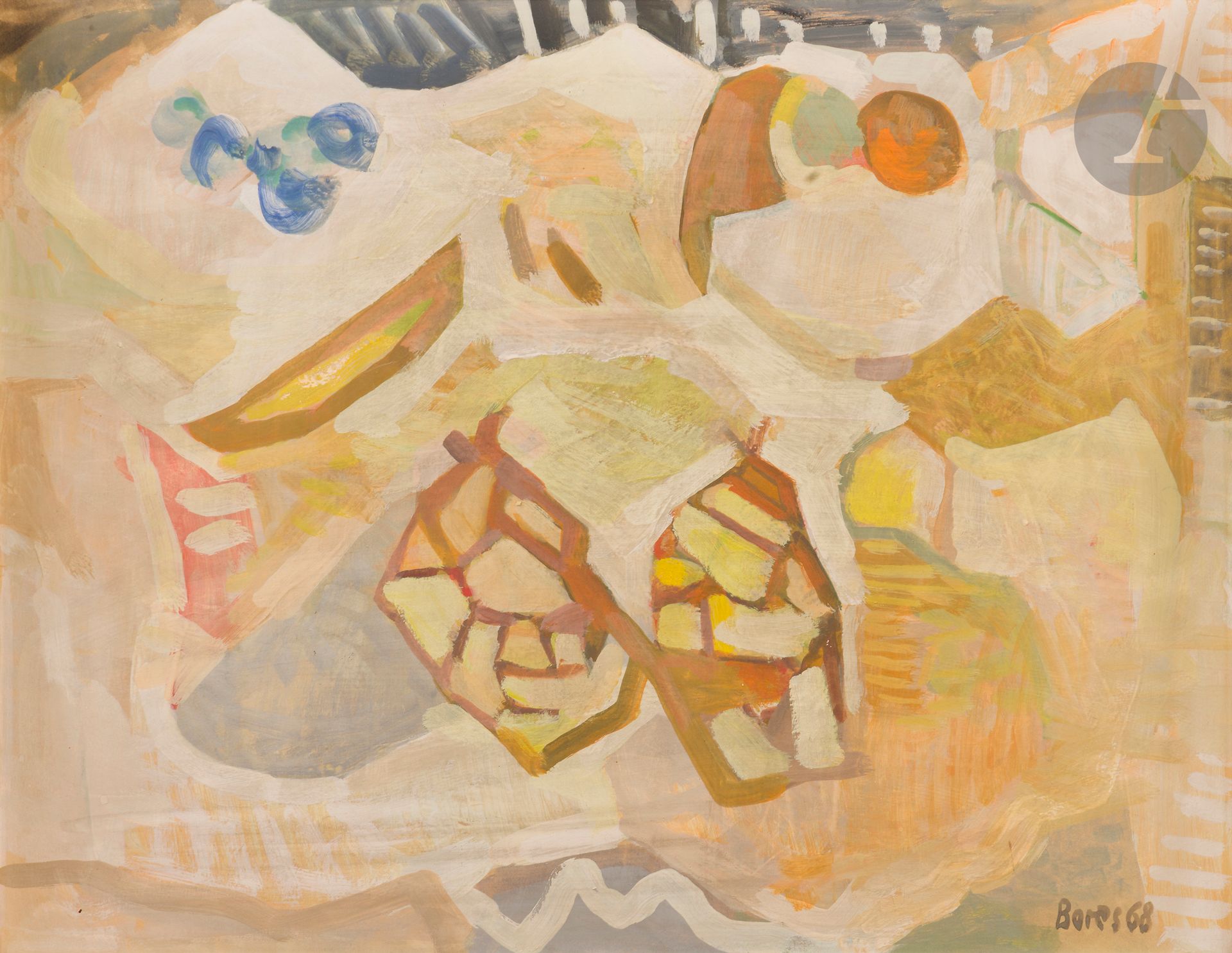 Francisco BORES (1898-1972)
Nature morte, 1968
Huile sur papier contrecollé sur toile.
Signée et datée en bas à droite.
50 x 65 cm

Œuvres en rapport :
Hélène Dechanet, Francisco Borès : Catalogue raisonné de l'œuvre peint, Madrid, Museo Nacional Centro de Arte Reina Sofia : Telefónica, 2003, n° 1968/1 et 1968/2.