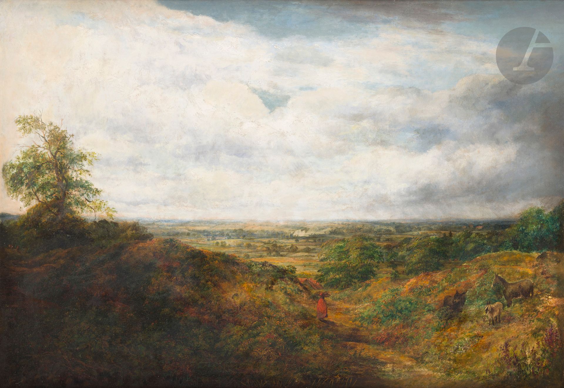 Henry CLEENEWERCK (1818-1901)
Paysage de Cuba, 1867
Huile sur toile.
Signée et datée au dos.
(Restaurations et craquelures).
63 x 90 cm