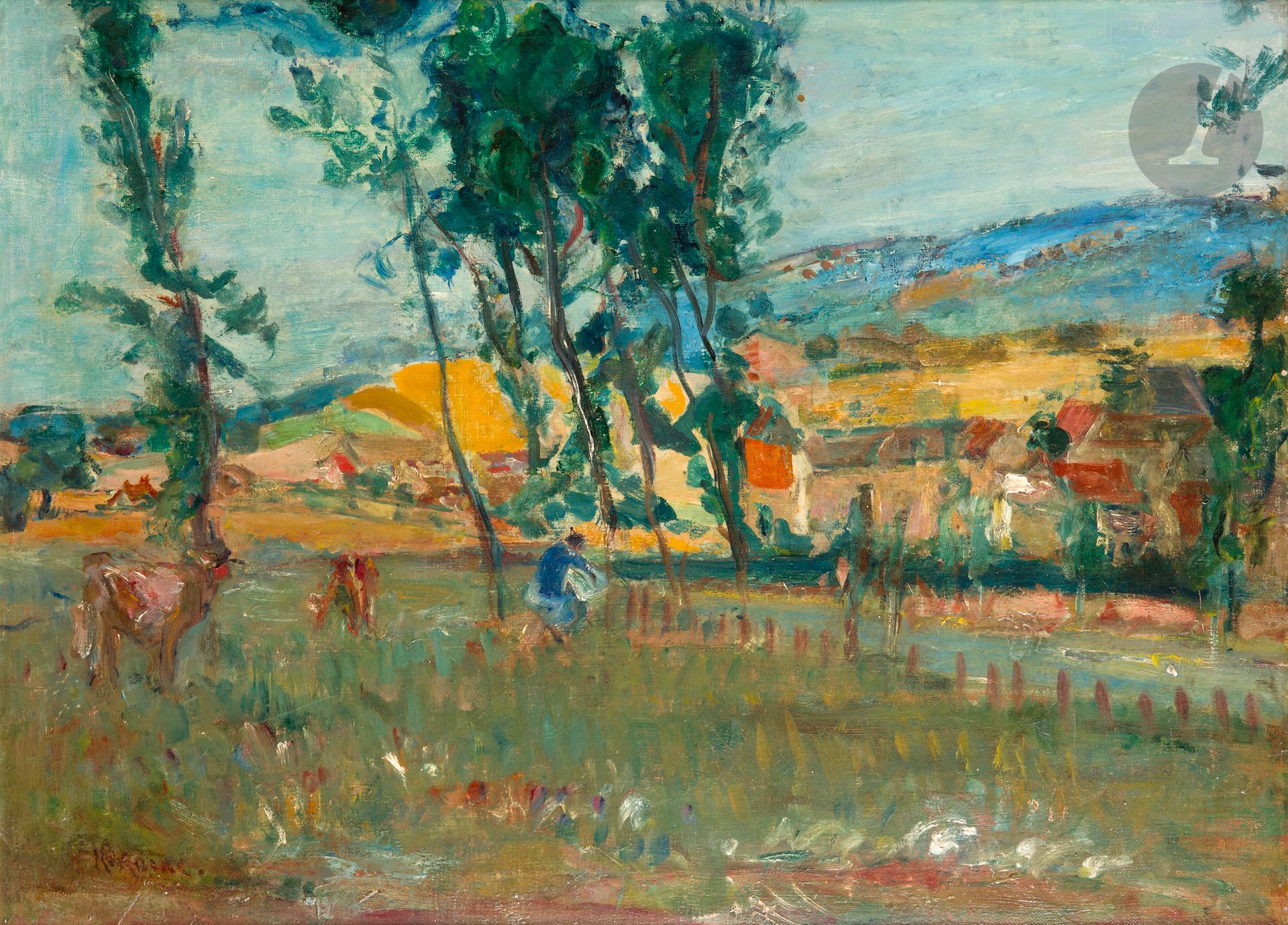 *Michel KIKOÏNE (1892-1968)
Animated landscape
Oil on canvas.
Signed lower left.
(Laminated).
53 x 72 cm

We would like to thank Monsieur Choureau-Kikoïne for confirming the authenticity of this work.