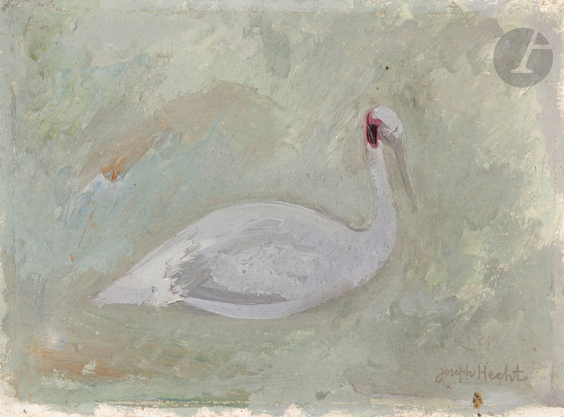 Joseph HECHT (1891-1951)
The Swan
Oil on cardboard.
Signed lower right.
16.5 x 22 cm