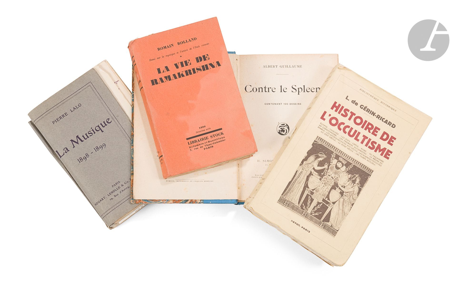 Four books on Emma Calvé's personality:
- Music by Pierre Lalo 
- History of occultism by Gérin-Ricard
- Essay on the mysticism and action of living India 
- Contre le Spline by Albert Guillaume, with 100 cartoons.