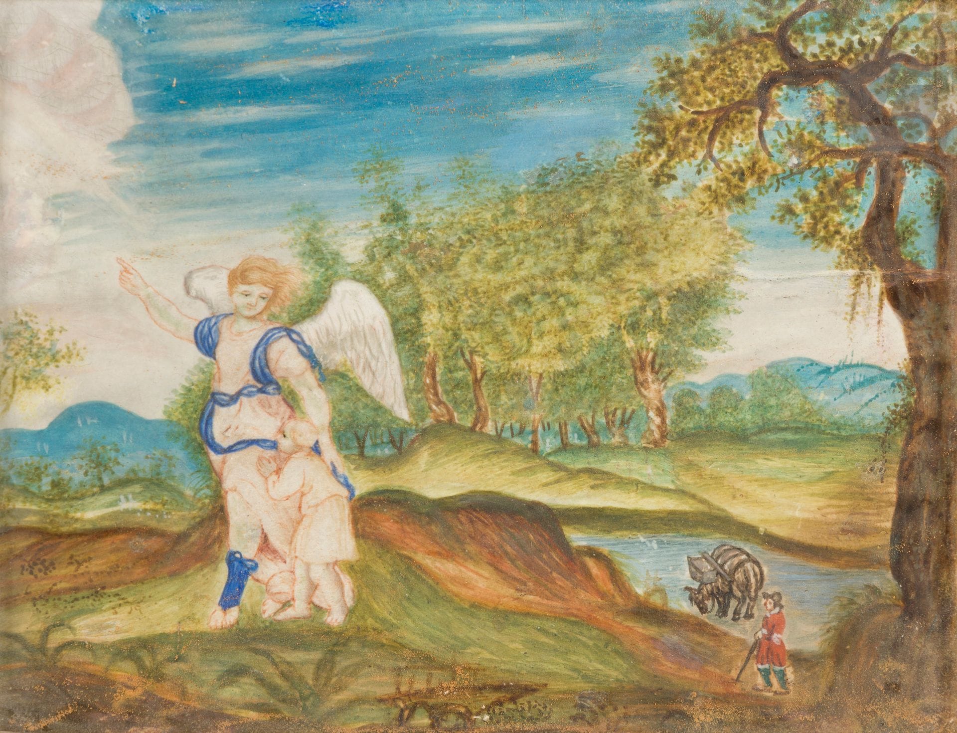École française du XVIIe siècle
Tobie et l’ange - Le Sacrifice d’Isaac
2 gouaches sur vélin
15,5x20,5cm
