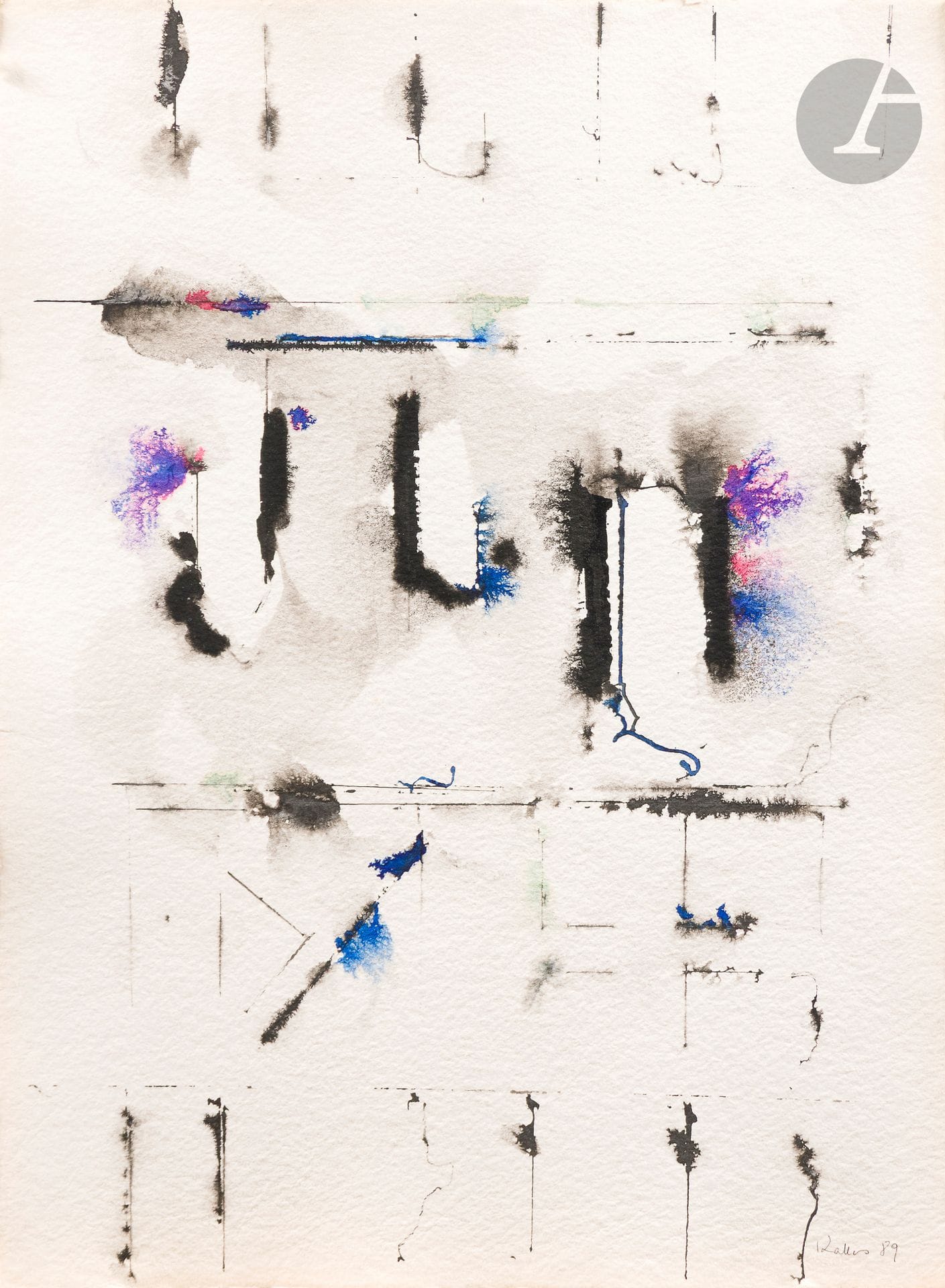 Paul KALLOS [hongrois] (1928-2001)
Architecture, 1989
Encre et aquarelle.
Signée et datée en bas à droite.
52 x 38 cm