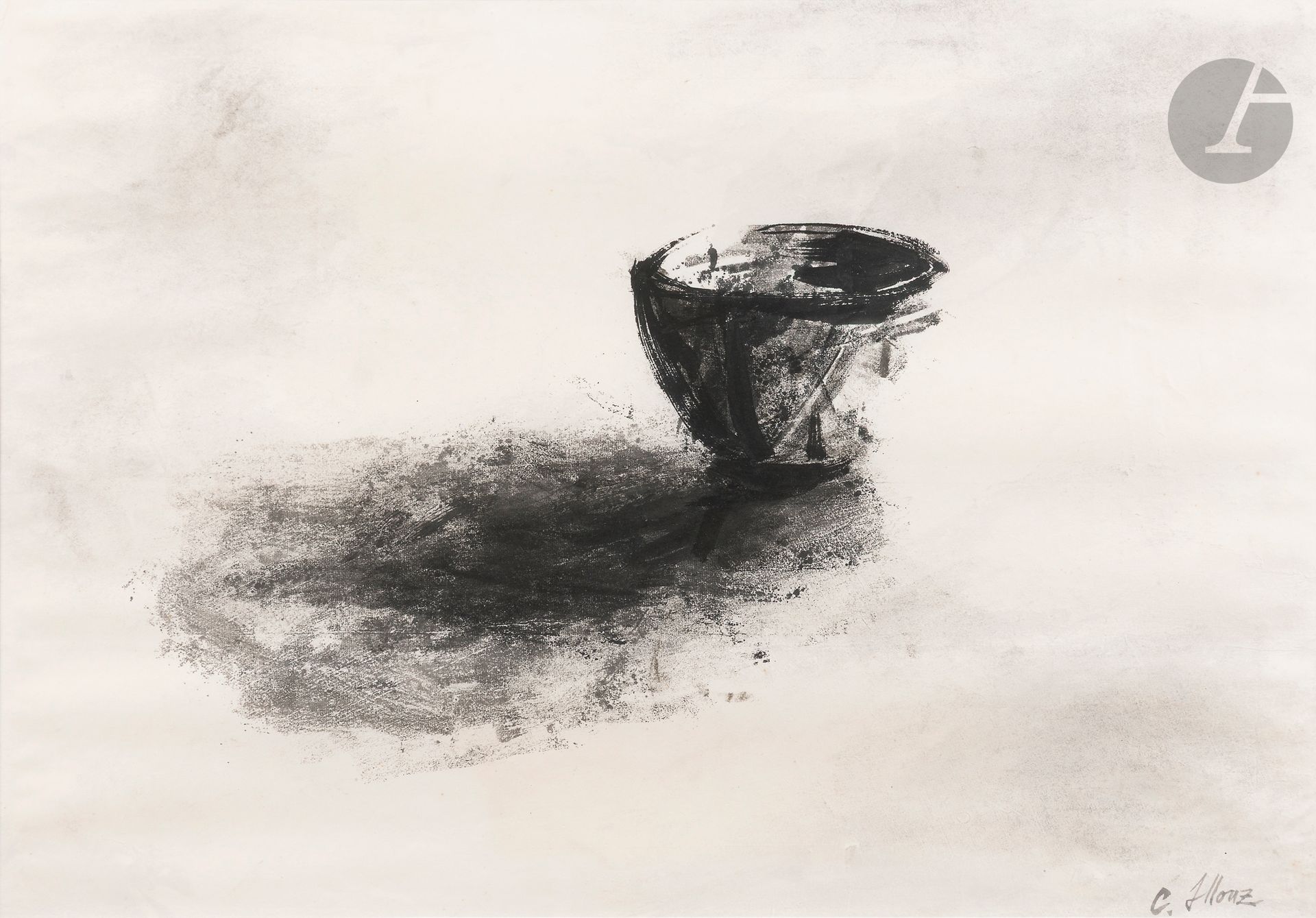 Claire ILLOUZ (b. 1955) Bol, 1999 Ink and ink wash, signed lower right. 44.5 x 63 cm Provenance: Sam and Lilette Szafran Collection. Exhibition: Galerie Mabel Semmler, Paris. Acquired from her in 2001. We would like to thank Madame Claire Illouz for the information she provided.