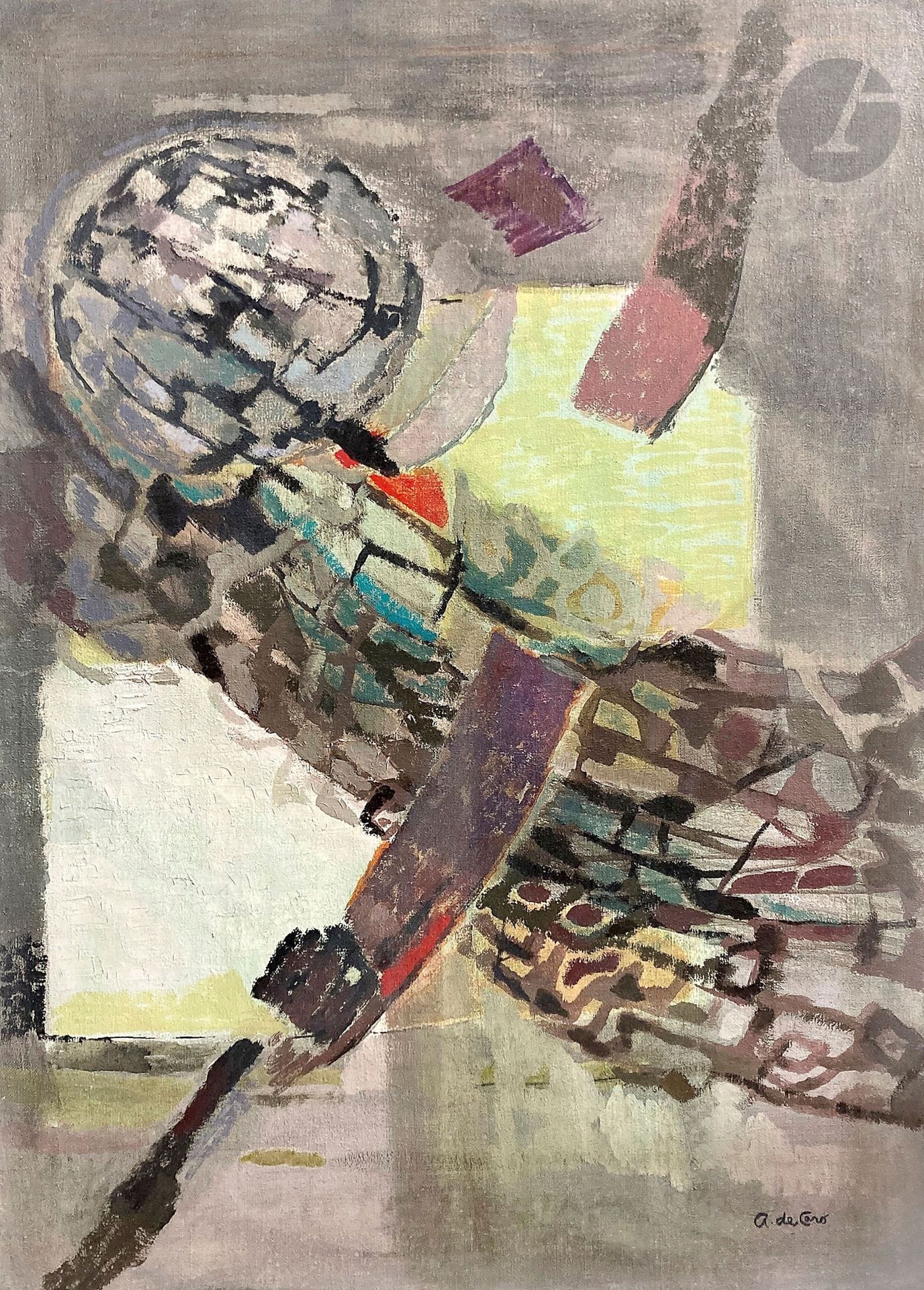 Anita DE CARO [Franco-American] (1909-1998)
The Open Window
Oil on canvas.
Signed lower right.
Signed and titled on the back.
130 x 89 cm