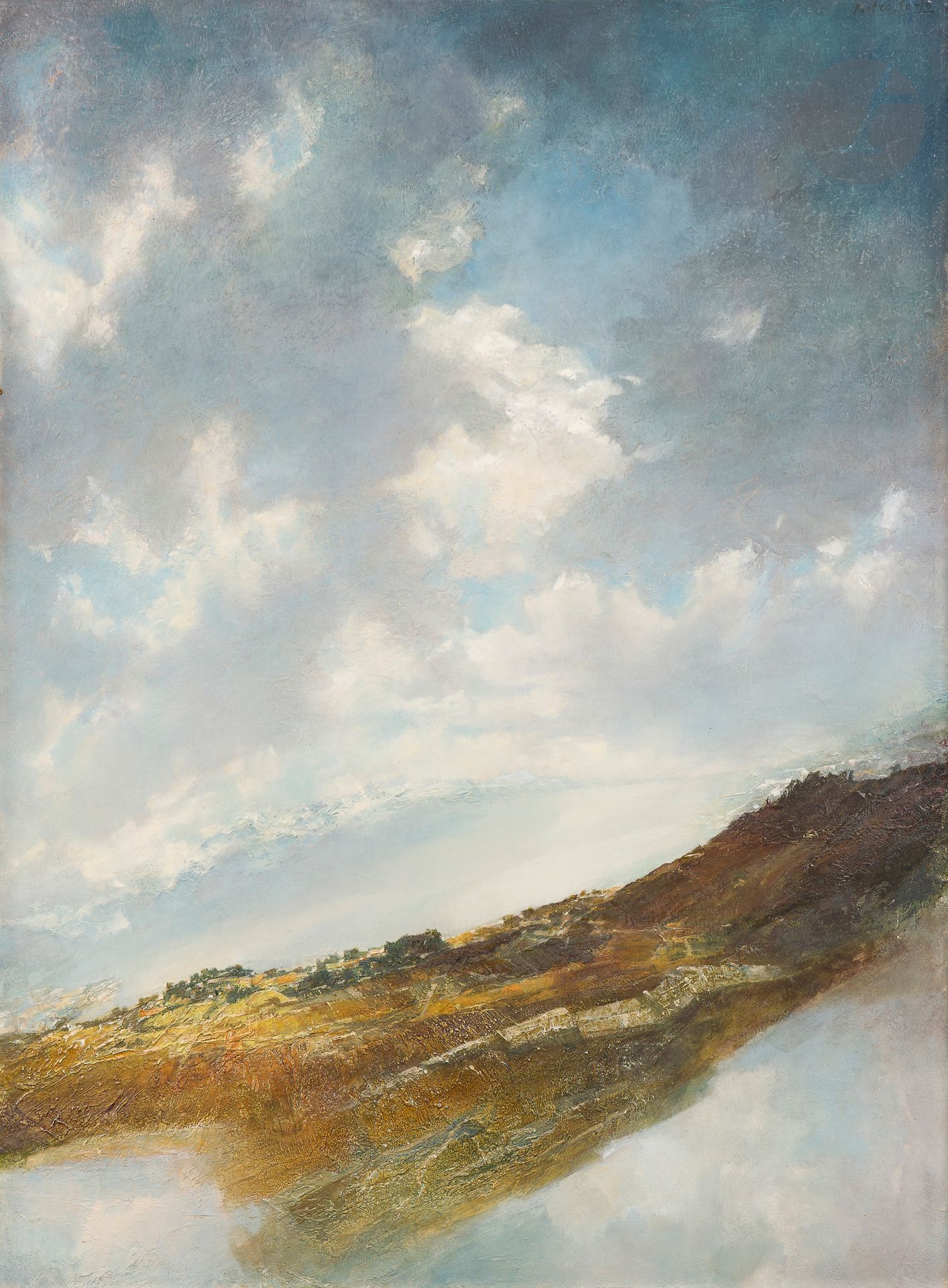 Pietro SARTO (b. 1930) Paysage, Chexbres, 1999 Oil on panel, signed upper right. 92 x 66 cm Provenance: Galerie Jacques Benador, Geneva. Exhibition: Fondation de l'Hermitage, Lausanne, November 17 - 26, 2000 (labels on back).