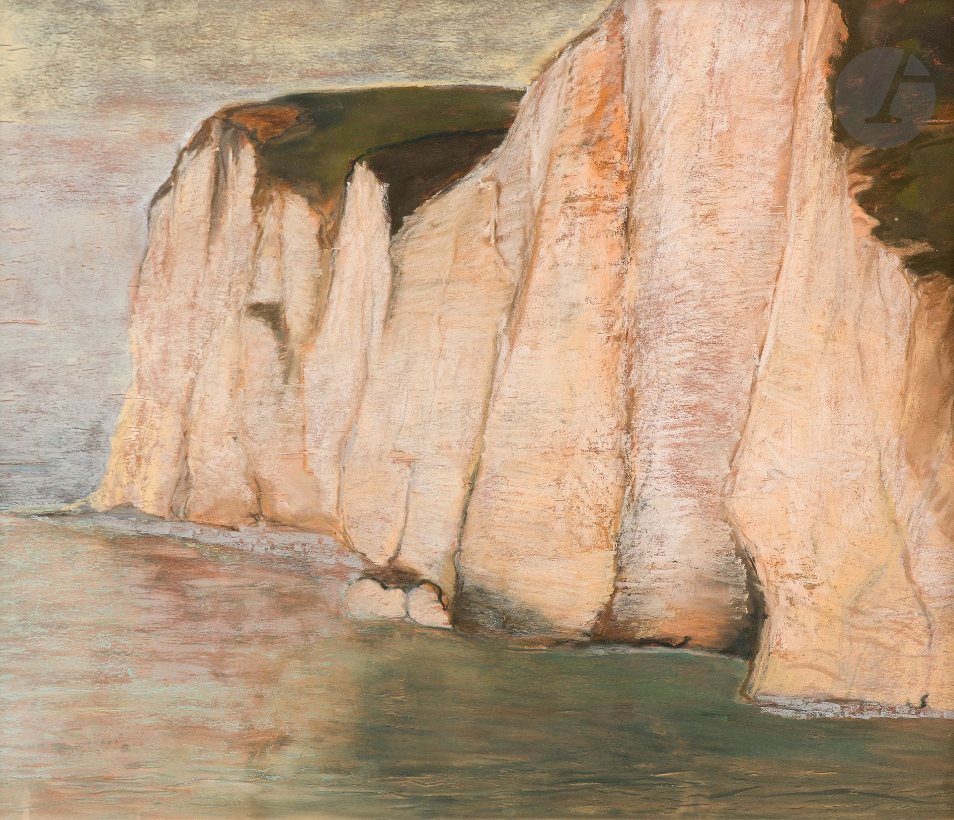 Roseline GRANET (b. 1936) Falaises Pastel, unsigned. 53.5 x 66 cm Provenance: Sam and Lilette Szafran Collection.