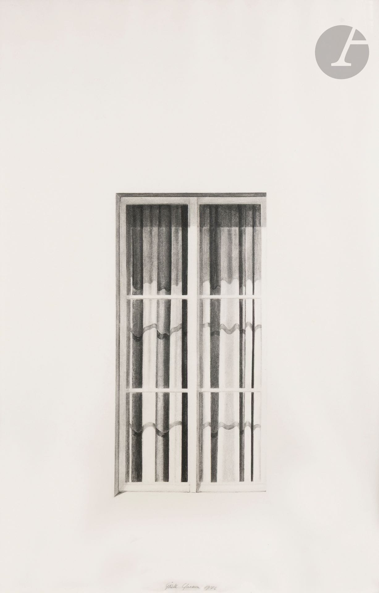 Gösta CLAESSON [Swedish] (b. 1942) Fenêtre n°16, 11h45, septembre 1976 Mixed media on paper, signed and dated at foot. 106 x 73 cm Provenance: - Galerie Jean Leroy, Paris (label on back) - Collection Sam et Lilette Szafran.