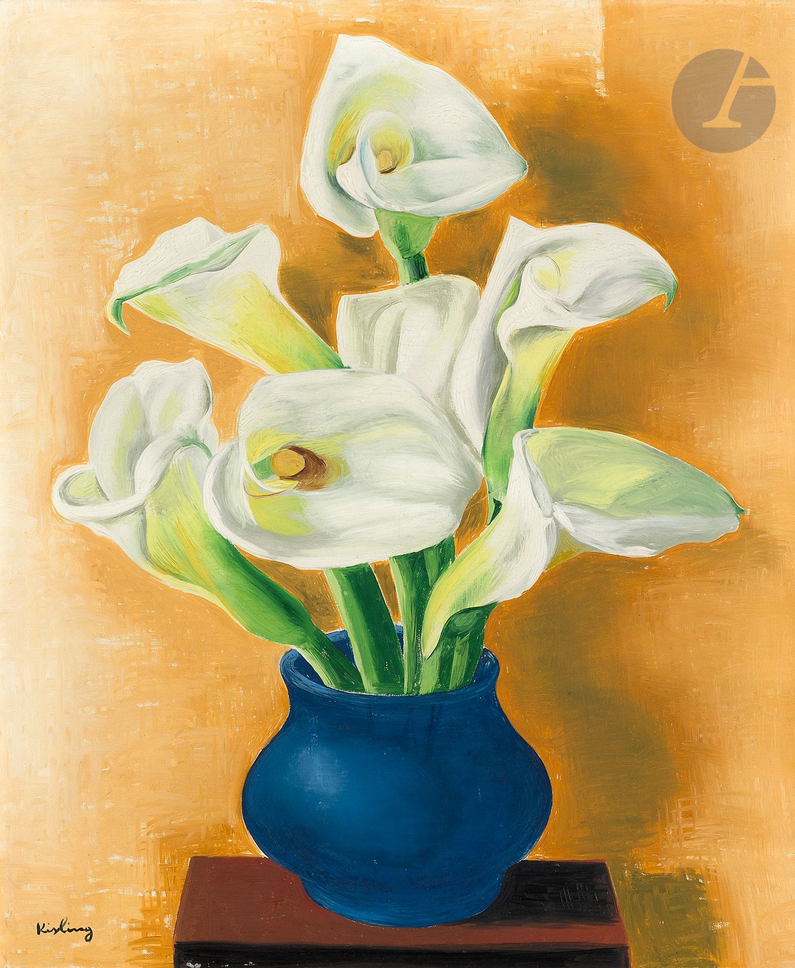 Moïse KISLING (1891-1953)
Liliums, 1931
Oil on canvas.
Signed lower left.
55 x 46 cm

Provenance : 
- Private collection, Saint-Hilaire. Gift from the artist to the owner. By descent.
- Sotheby's sale, Tel Aviv, May 30, 1989, no. 6.
- Private collection, Neuilly-sur-Seine. Acquired at the previous sale.

Bibliography : 
Jean Kisling, Henri Troyat, Kisling, 1891-1953, Tome III, Paris, Éditions Jean Kisling, 1995, no. 60, reproduced on p. 232.