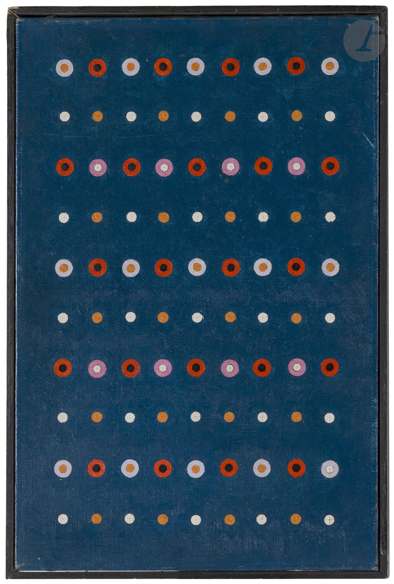 Yves LALOY (1920-1999) 
Le Mal est mon seul bien
Huile sur toile.
Titrée au dos.
Légendée "Je fais cela pour avoir des ...... ronds" sur le châssis.
33 x 22 cm