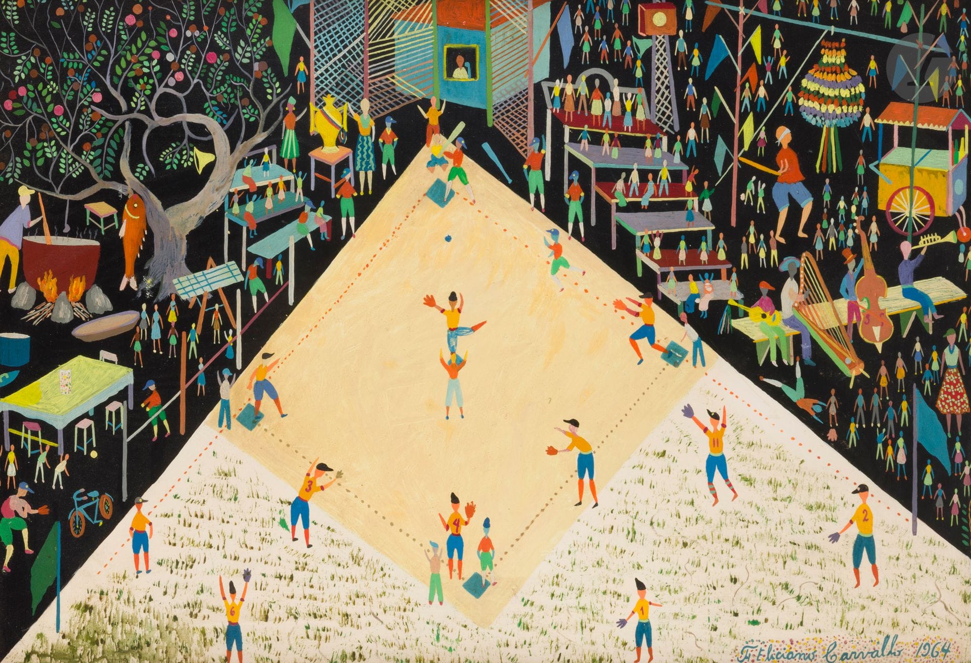 Feliciano CARVALLO (1920-2012)
Caracas, 1964
Huile sur isorel.
Signée et datée en bas à droite.
Signée, datée et titrée au dos.
Annotations au dos : " Monsieur Gaston Diehl/Don de Mme Tina-Gomez ".
82.5 x 57 cm

Provenance : 
Collection Gaston Diehl.