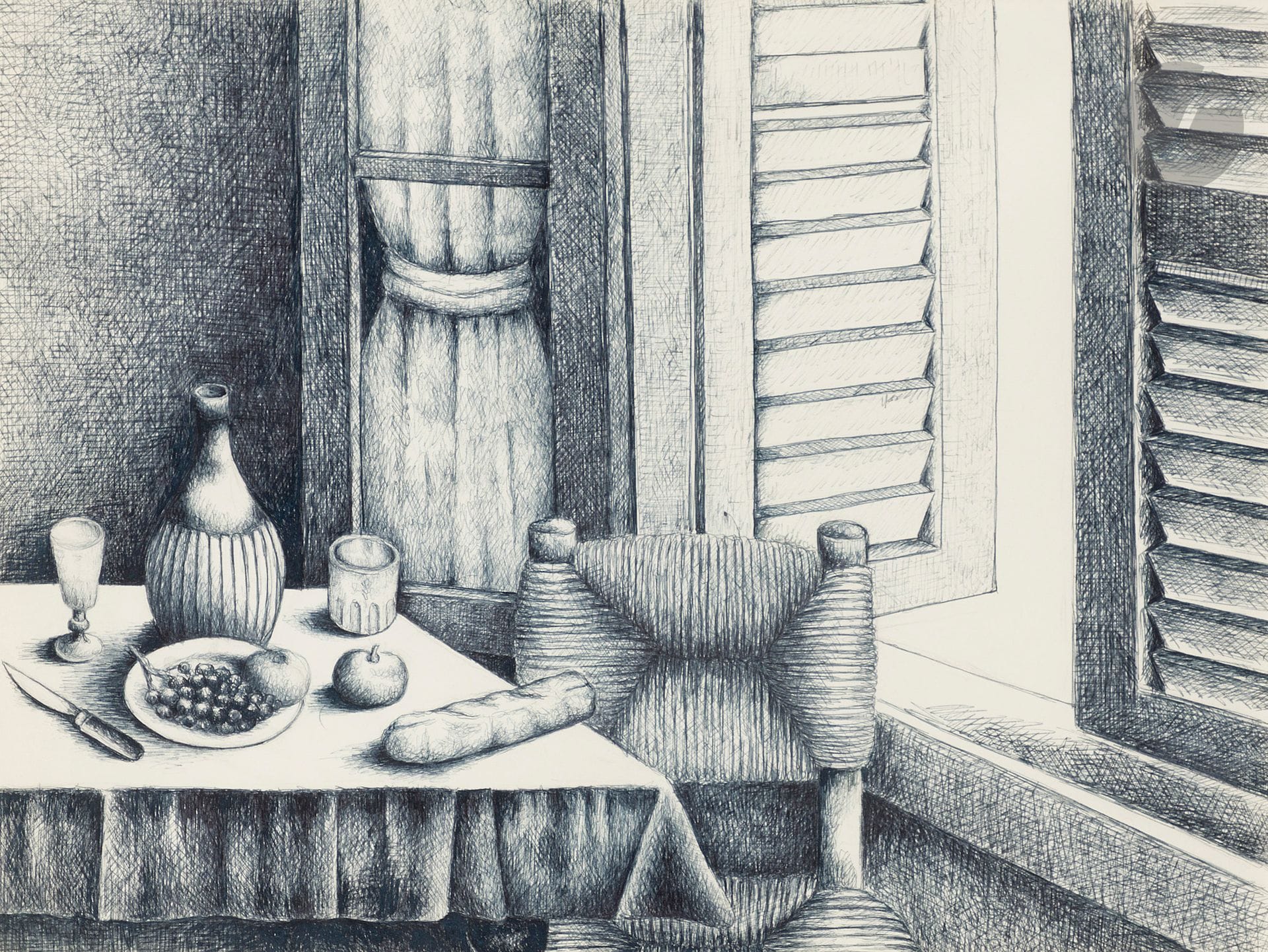 Georges BAUQUIER (1910-1997)
The Window, 1958
Ink on paper.
Unsigned.
31 x 41 cm