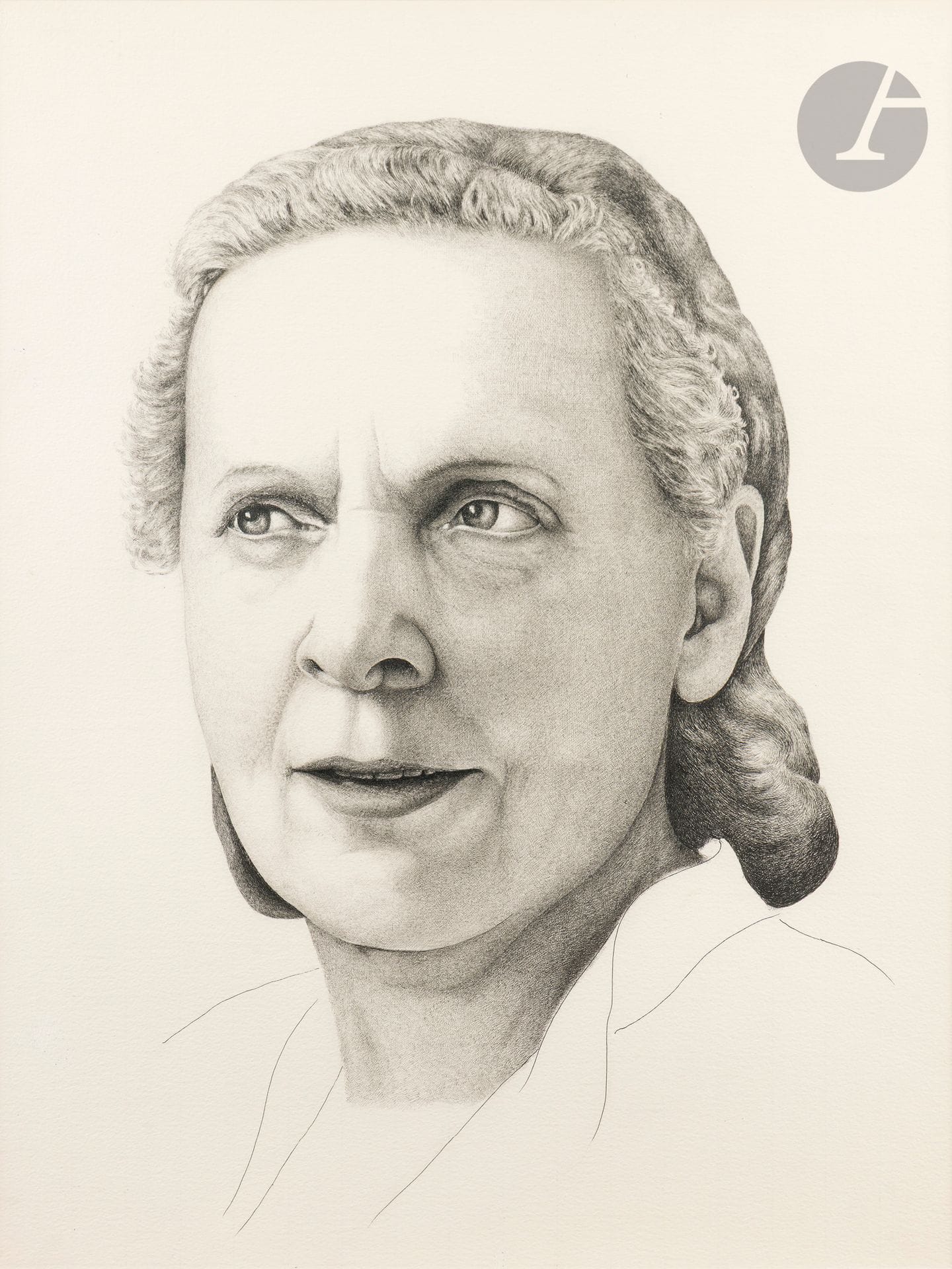Georges BAUQUIER (1910-1997)
Portrait d’Elsa Triolet, vers 1953
Encre sur papier.
Non signée.
71 x 54 cm