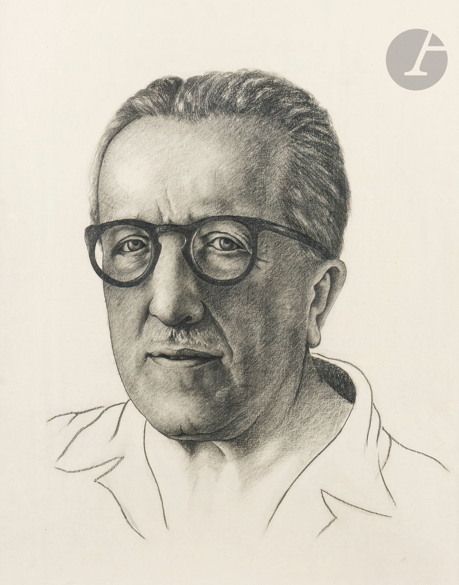 Georges BAUQUIER (1910-1997)
Portrait Salvador Allende
Fusain sur papier.
Non signé.
57 x 45 cm