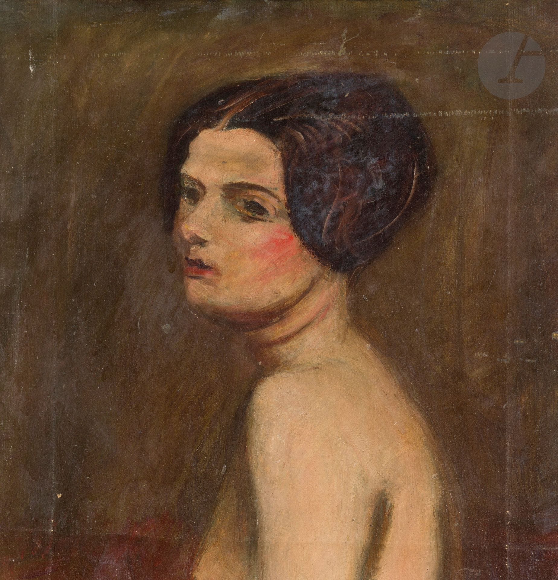 Henri HAYDEN (1883-1970)
Buste de femme nue
Huile sur toile découpée.
Non signée.
(Usures, frottements).
31 x 31 cm

Provenance : 
Collection Pierre Célice.
[sztuka polska, art polonais]