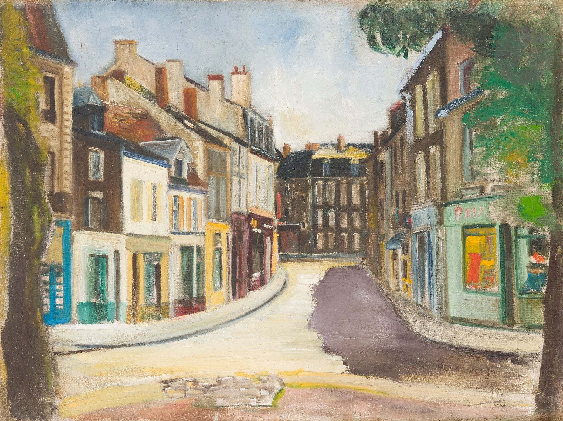 Nathan GRUNSWEIGH (1880-1956)
Vue d’une rue
Huile sur toile.
Signée en bas à gauche.
54 x 73 cm
[sztuka polska, art polonais]