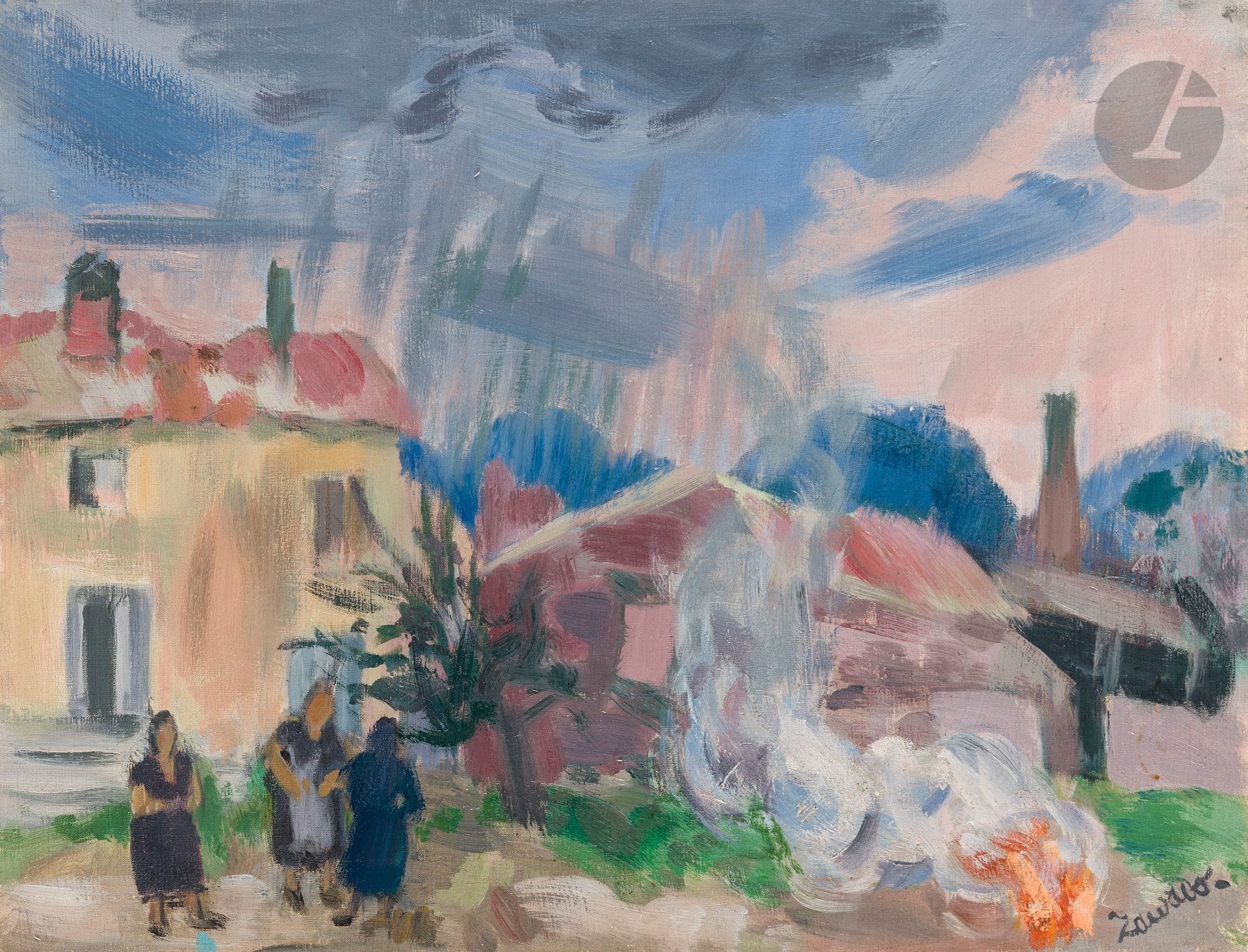 Jan-Waclaw Zawadowski, dit ZAWADO (1891-1982)
Ferme dans les environs d’Aix en Provence
Huile sur toile.
Signée en bas à droite.
50 x 65 cm
[sztuka polska, art polonais]
