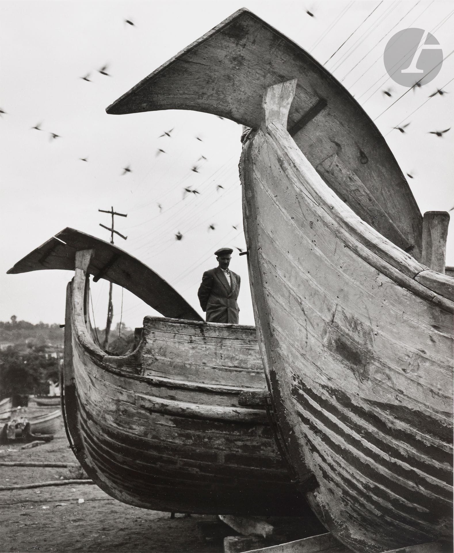 Jean Dieuzaide (1921-2003)
Rudders. Turkey, 1955.
Silver print (c. 1990). Stamp "Reportage photographique Yan", title and date in ink on verso. 
Image: 30 x 24 cm 
Sheet : 40.5 x 30.5 cm
