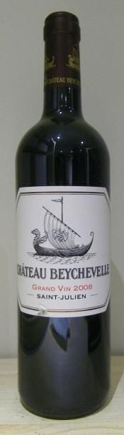 6 Bouteilles CH. BEYCHEVELLE, 4° cru Saint-Julien 2008 (1 ela) cb