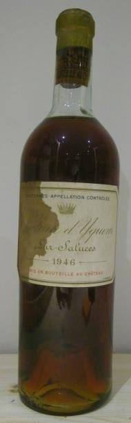 1 Bouteille CH. D'YQUEM, 1° cru supérieur Sauternes 1946 (TLB, ett)