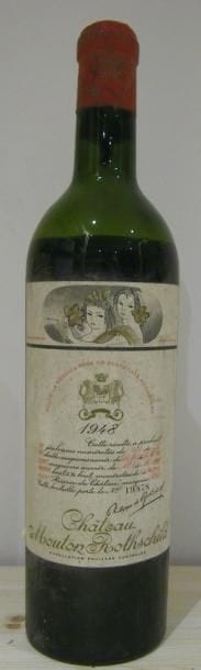 1 Bouteille CH. MOUTON-ROTHSCHILD, 1° cru Pauillac 1948 (es, GV)