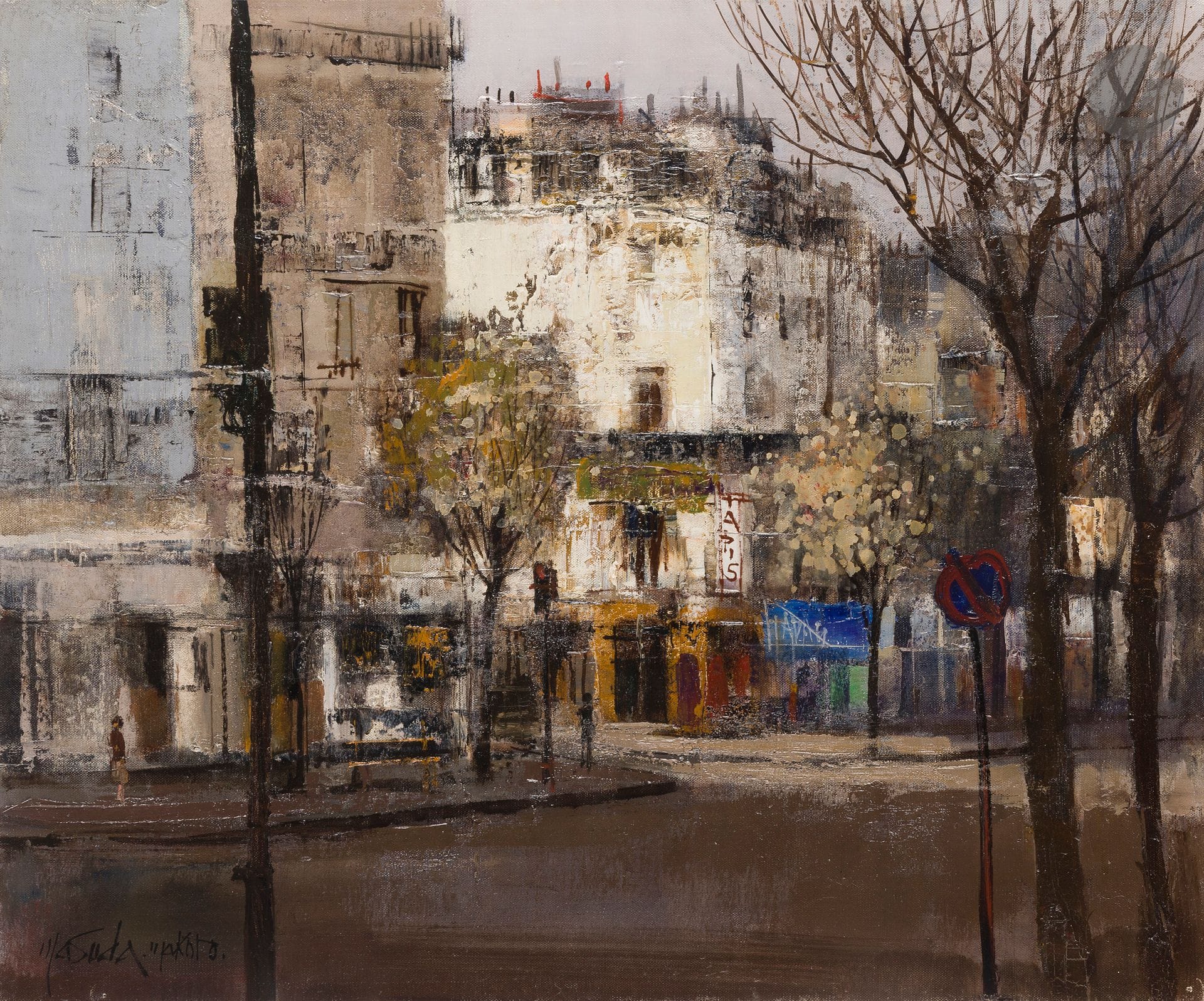 Makoto MASUDA (1902-1989)
Paris, boulevard Montmartre
Huile sur toile.
Signée en bas à gauche.
54 x 65 cm

Provenance : 
Vente Piasa & Mes Chassaing-Rivet-Fournié, Hôtel Drouot, Paris, 29 novembre 2001, n° 519.