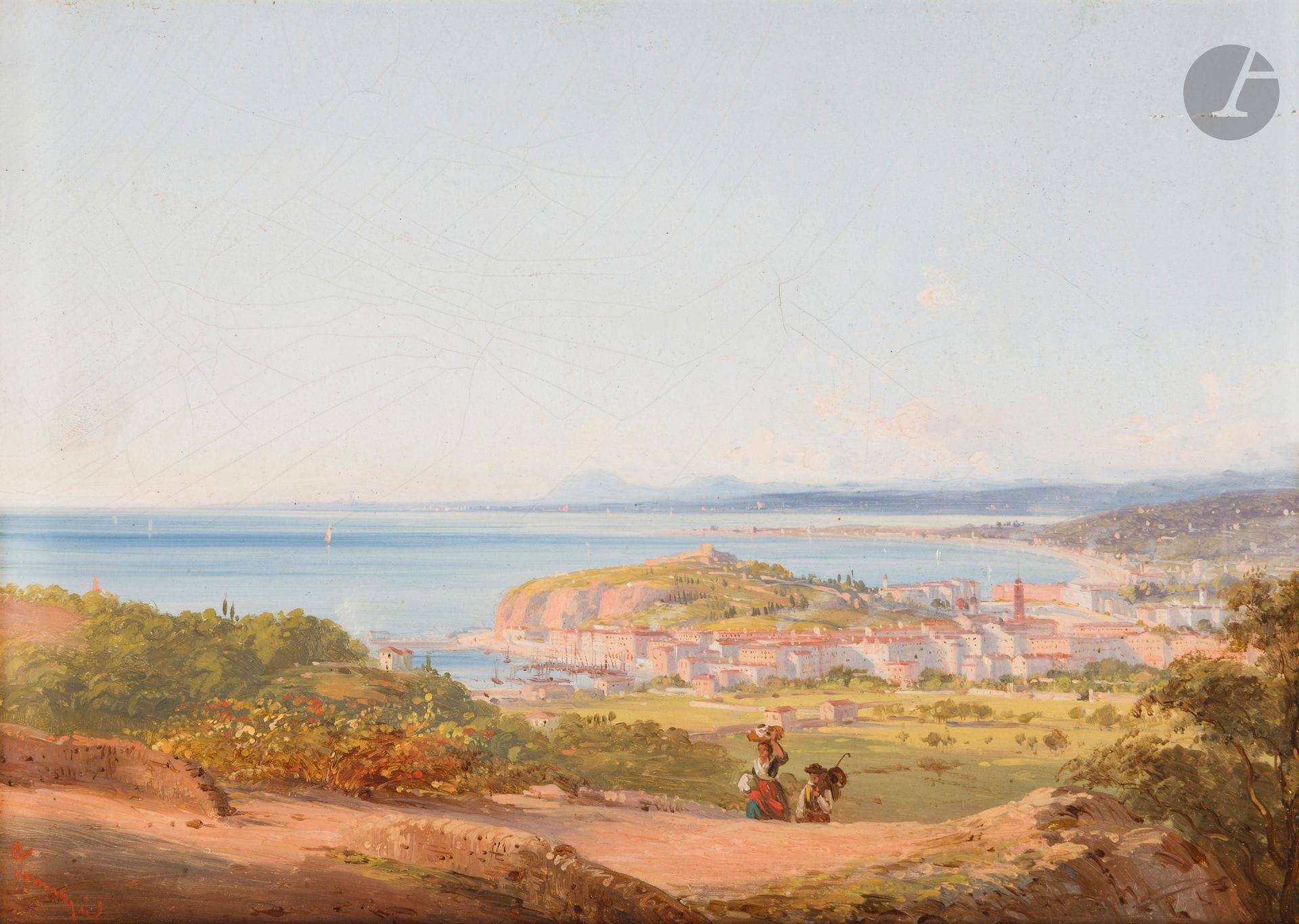 Domenico TRACHEL (1830-1897)
Vue de Nice
Huile sur carton.
Signée en bas à gauche.
22 x 31.5 cm