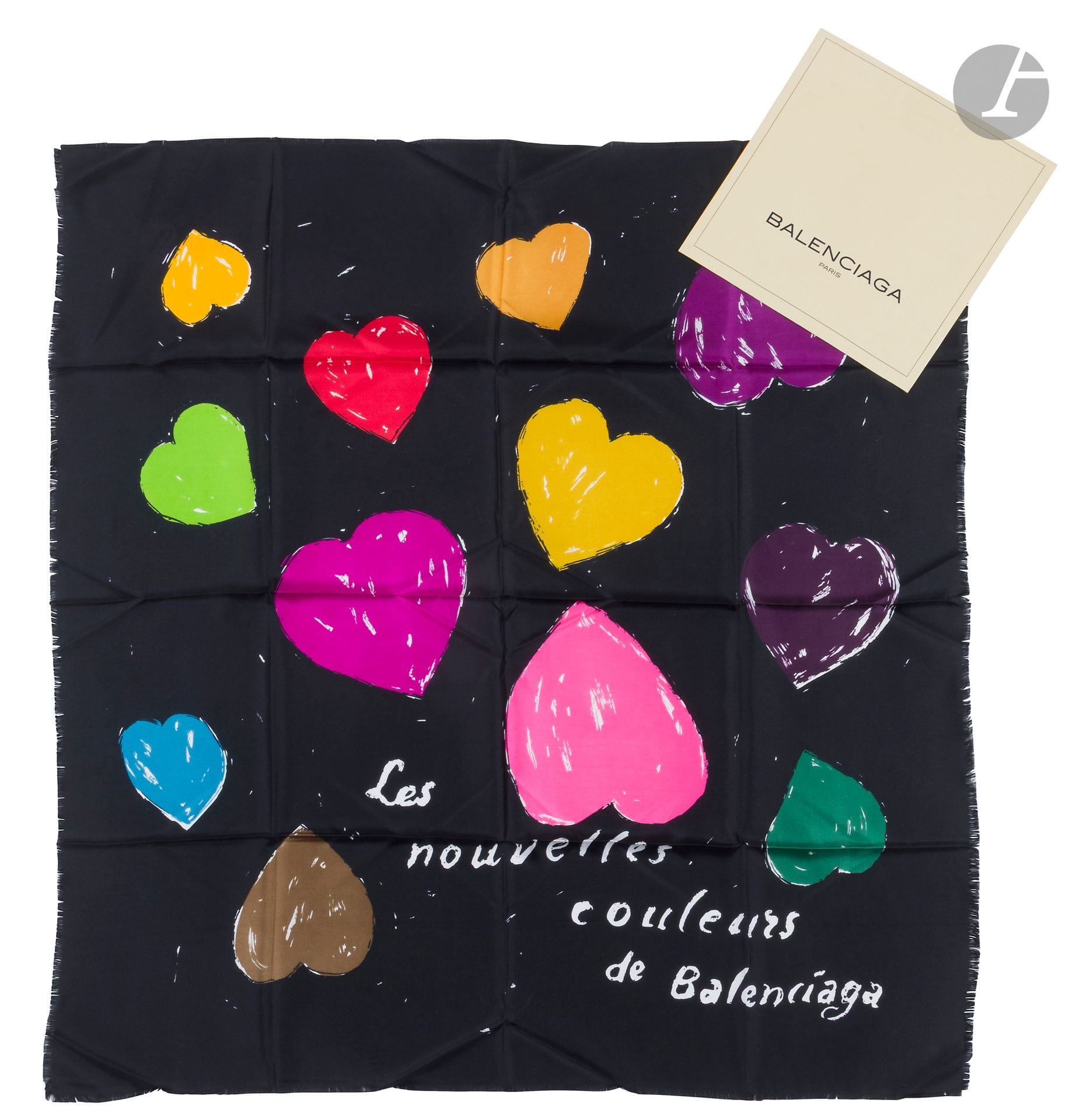 Five silk scarves and clutches:
BALENCIAGA, CARVEN, CHRISTIAN DIOR, CHARVET