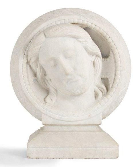 G. CROOTAERS
Le Christ Marbre. Signé sur la tranche. H.: 62 cm - L.: 53 cm