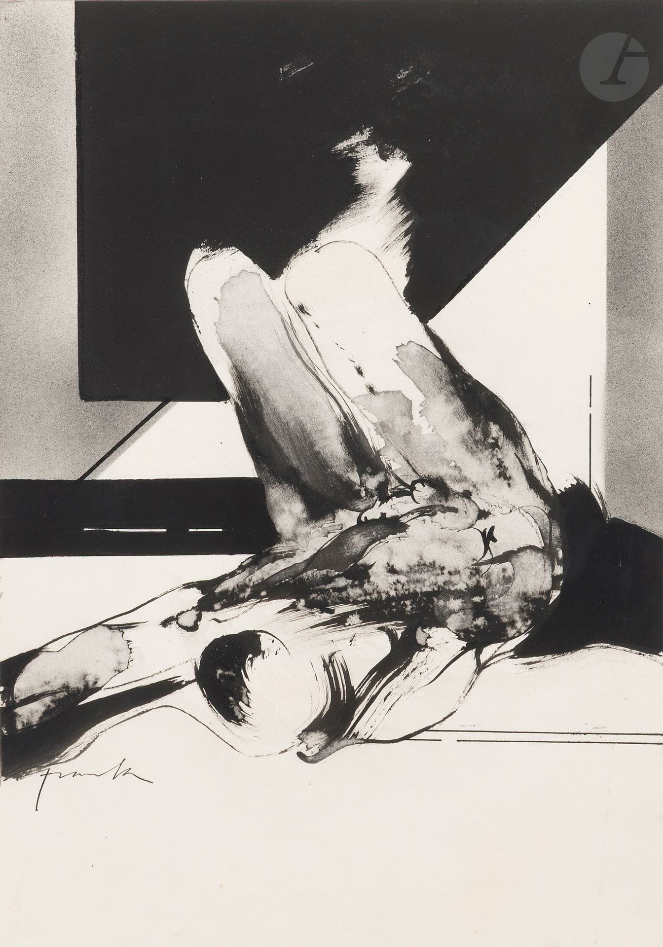 François FRANTA (born 1930)
Nude
Ink wash.
Signed lower left.
36 x 24 cm