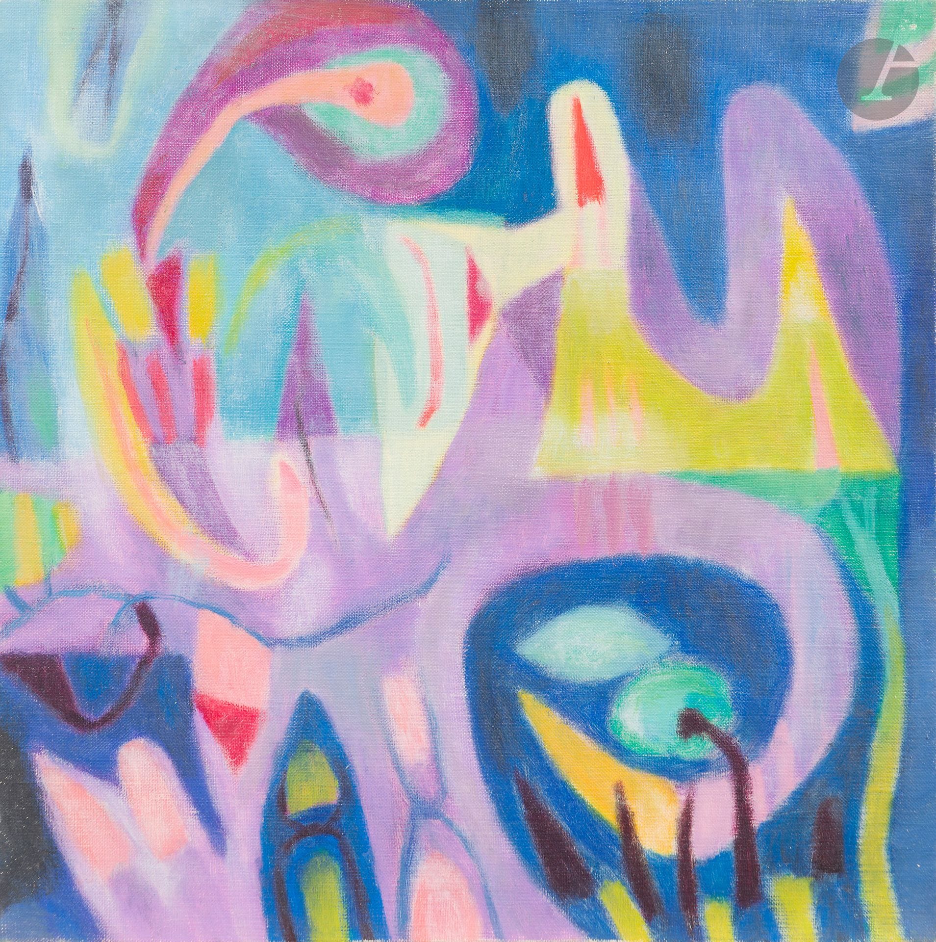 Paul SZASZ [Hungarian] (1912-1969)
Still life with figure, 1963
Oil on canvas.
Unsigned.
40 x 40 cm