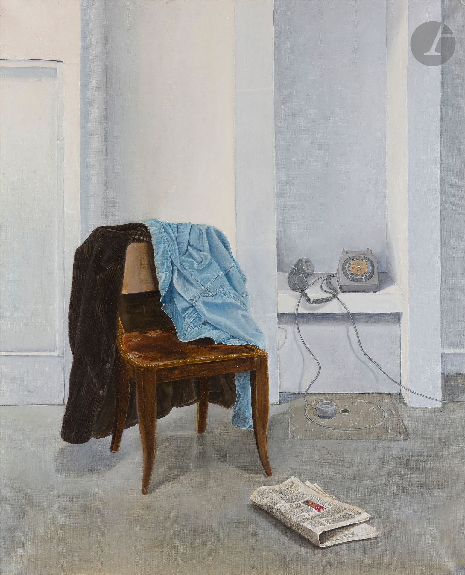 Jean-Pierre BURGART (born 1933)
Still life with telephone, 1998
Oil on canvas.
Signed and dated on the back.
100 x 81 cm