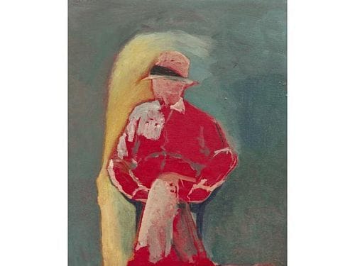 Brigitte Pontalis. Lot de 7 portraits. Huiles sur toile ou sur bois. Format divers.