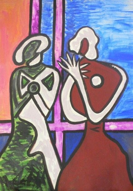 Michel CHAPUIS (1925-2004)
Femme à la fenêtre. Huile sur papier. Signée en bas vers la gauche. (Déchirures). H:135 x L: 112 cm