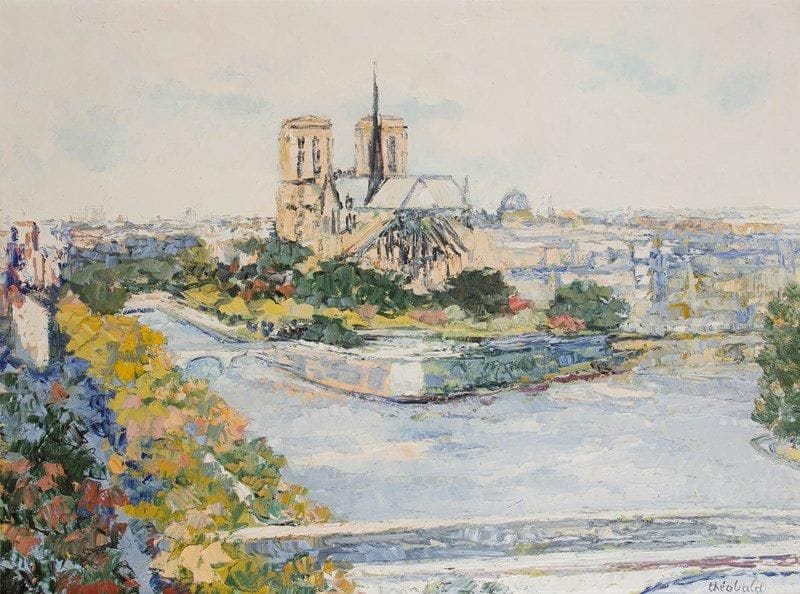 Renée THEOBALD
La Seine et Notre Dame. Huile sur toile. Signée en bas à droite. Titrée au dos. H:97 x L: 130 cm