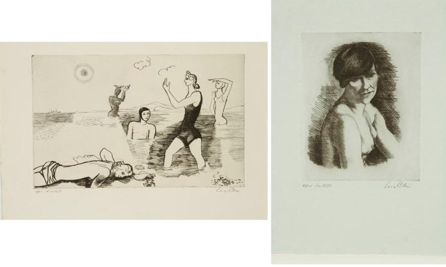 Yves ALIX (1890-1969)
Femme nue en buste - Femmes sur la plage, 1952. 3 eaux-fortes. Signées et annotées "épreuve d'artiste". Tirage définitif à 50 épreuves. Éd. de La Jeune Gravure Contemporaine. Formats divers