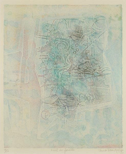 Shoïchi hASEGAWA (né en 1929)
Eveil des fossiles. Eau-forte. Signée, titrée et numérotée sur 110. H:64 x L: 54 cm