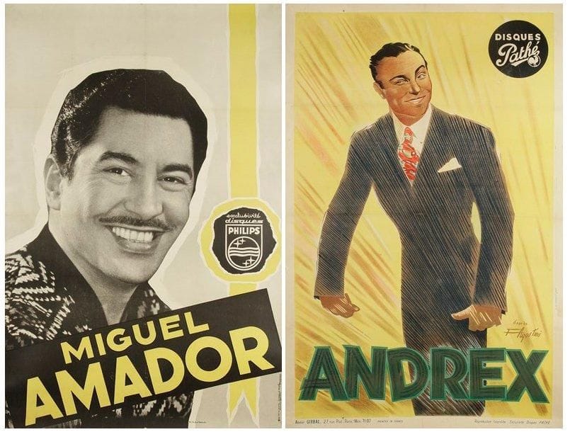Miguel Amador - Andrex 2 affiches dont 1 d'après F. Agostini. Entoilée. B.E. (Traces de plis et petites déchirures). Environ 120 x 78 cm chaque
