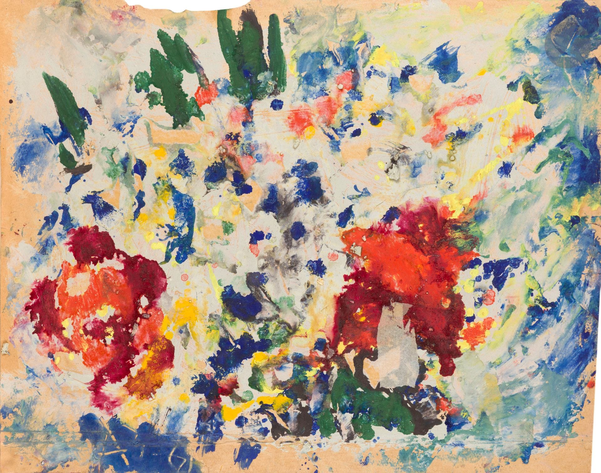 Anatoly Timofeevitch ZVEREV (1931-1986)
Bouquet de fleurs. 1961
Gouache.
Monogrammée et datée en bas sur la gauche.
49,4 x 63,7 cm