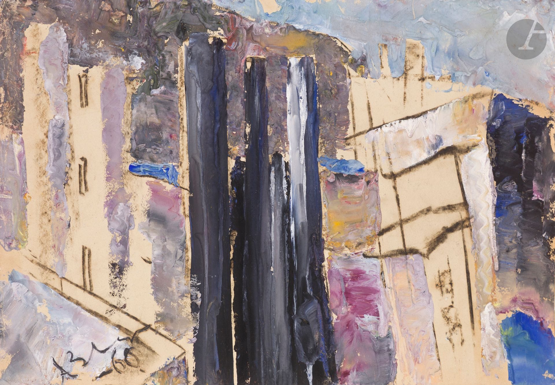 Anatoly Timofeevitch ZVEREV (1931-1986)
Les toits de la ville. 1960
Gouache.
Signée et datée en bas sur la gauche
42 x 60,2 cm