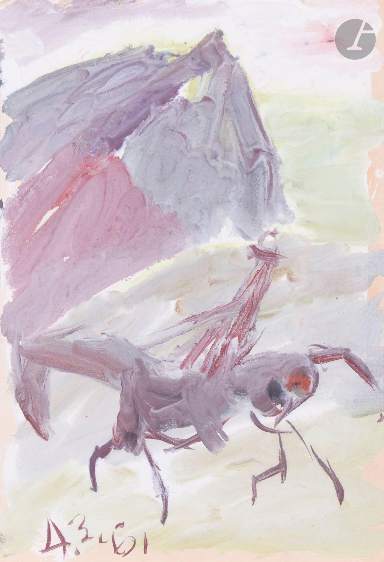 Anatoly Timofeevitch ZVEREV (1931-1986)
Лошадка (Petit cheval). 1961
Gouache.
Monogrammée et datée en bas à gauche. Titrée et numérotée 115 au dos.
59,7 x 41,4 cm