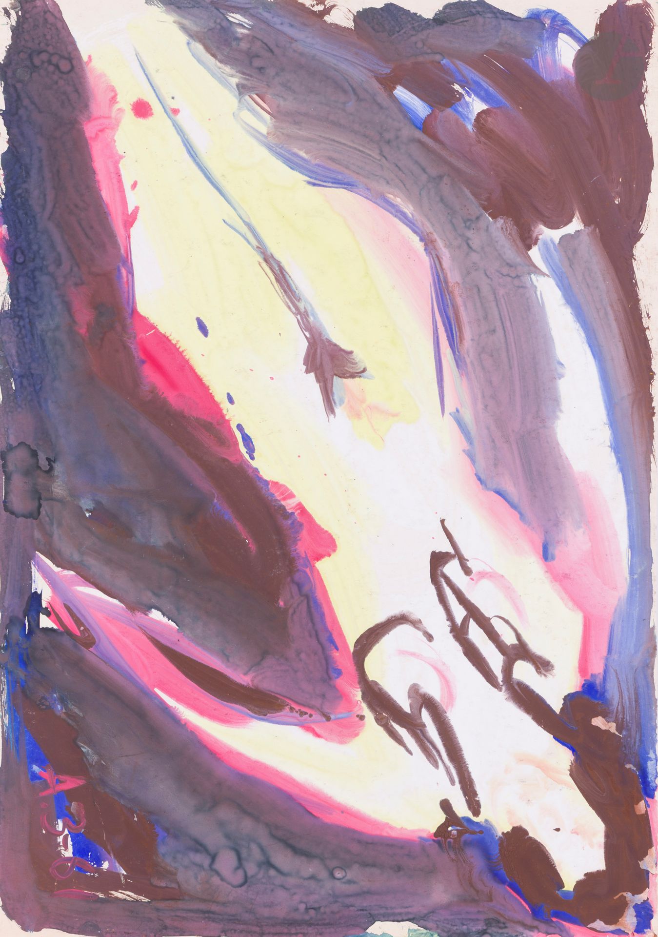 Anatoly Timofeevitch ZVEREV (1931-1986)
Нагая (Nu). 1961
Gouache.
Monogrammée et datée en bas à droite. Titrée et numérotée 70 au dos.
42 x 59,3 cm