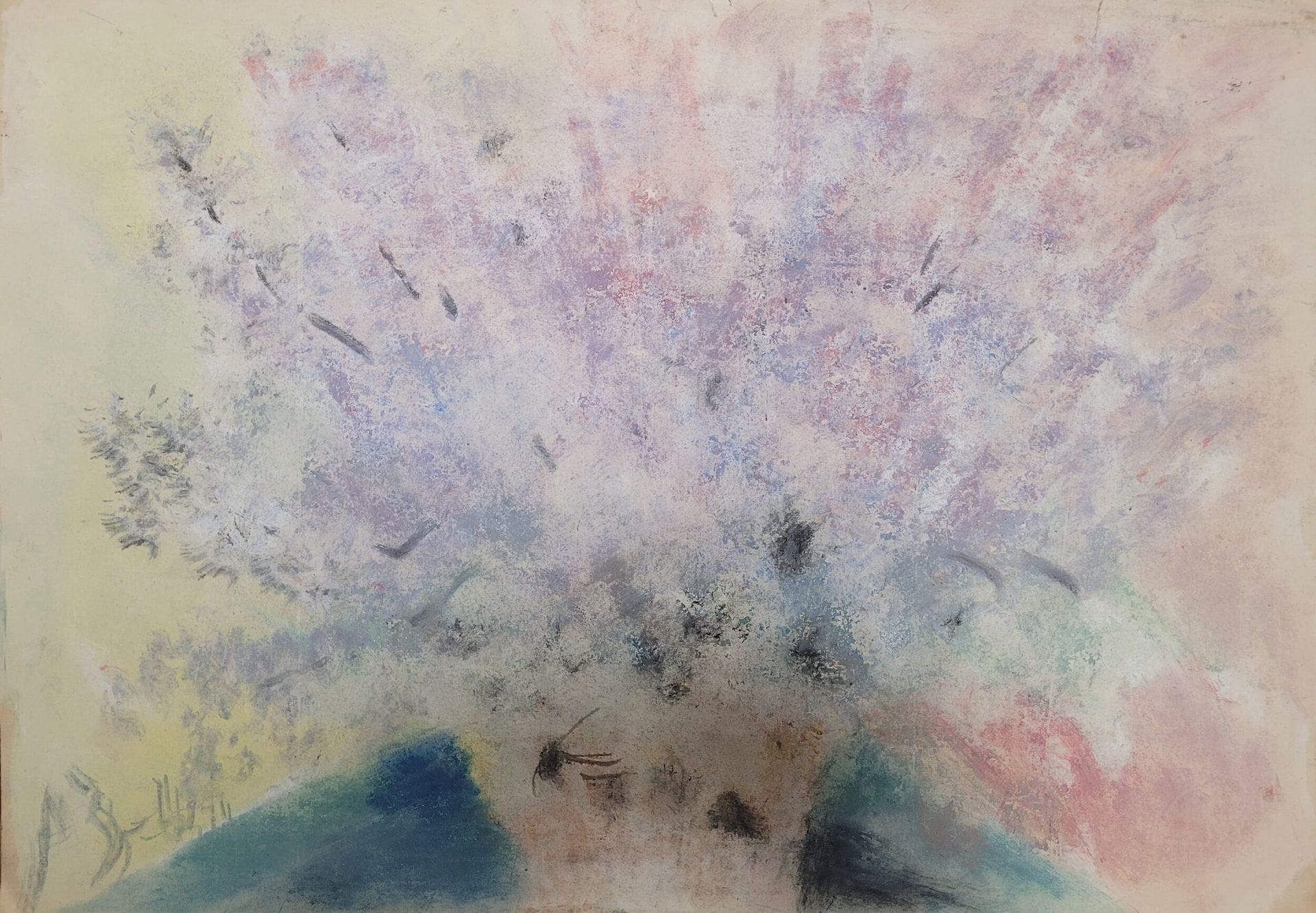 Anatoly Timofeevitch ZVEREV (1931-1986)
Vase de fleurs. 1961
Gouache.
Monogrammée et datée en bas à gauche. 
41,8 x 59,6 cm
