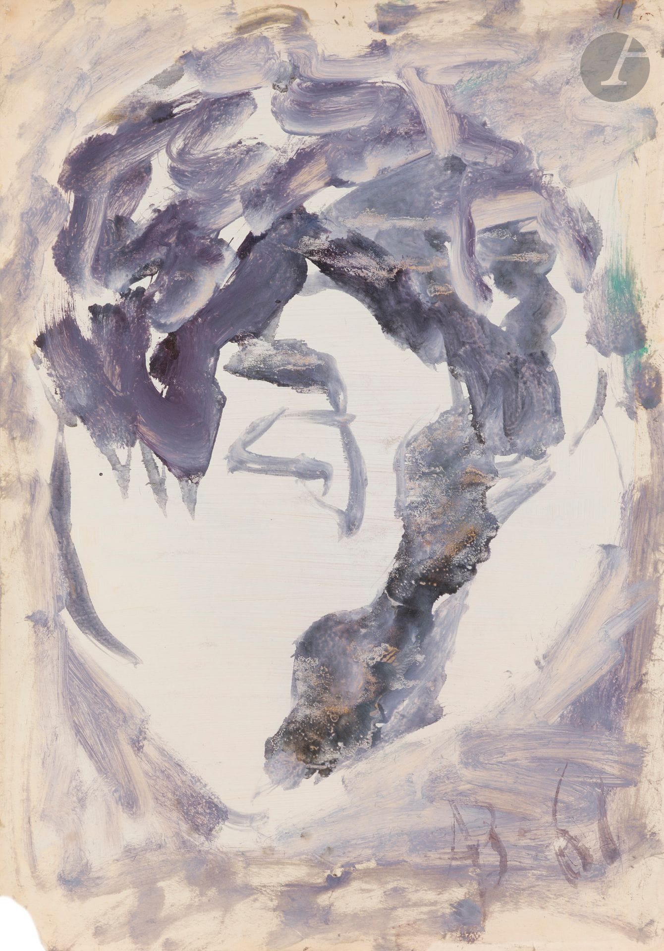 Anatoly Timofeevitch ZVEREV (1931-1986)
Reclining head. 1961
Gouache.
Monogrammed and dated lower right.
62.4 x 44 cm